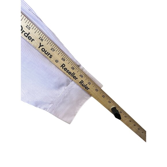 Vintage Las Olas Embroidered Butterfly & Floral Striped Button-Up Shirt Small Pu - Picture 10 of 12